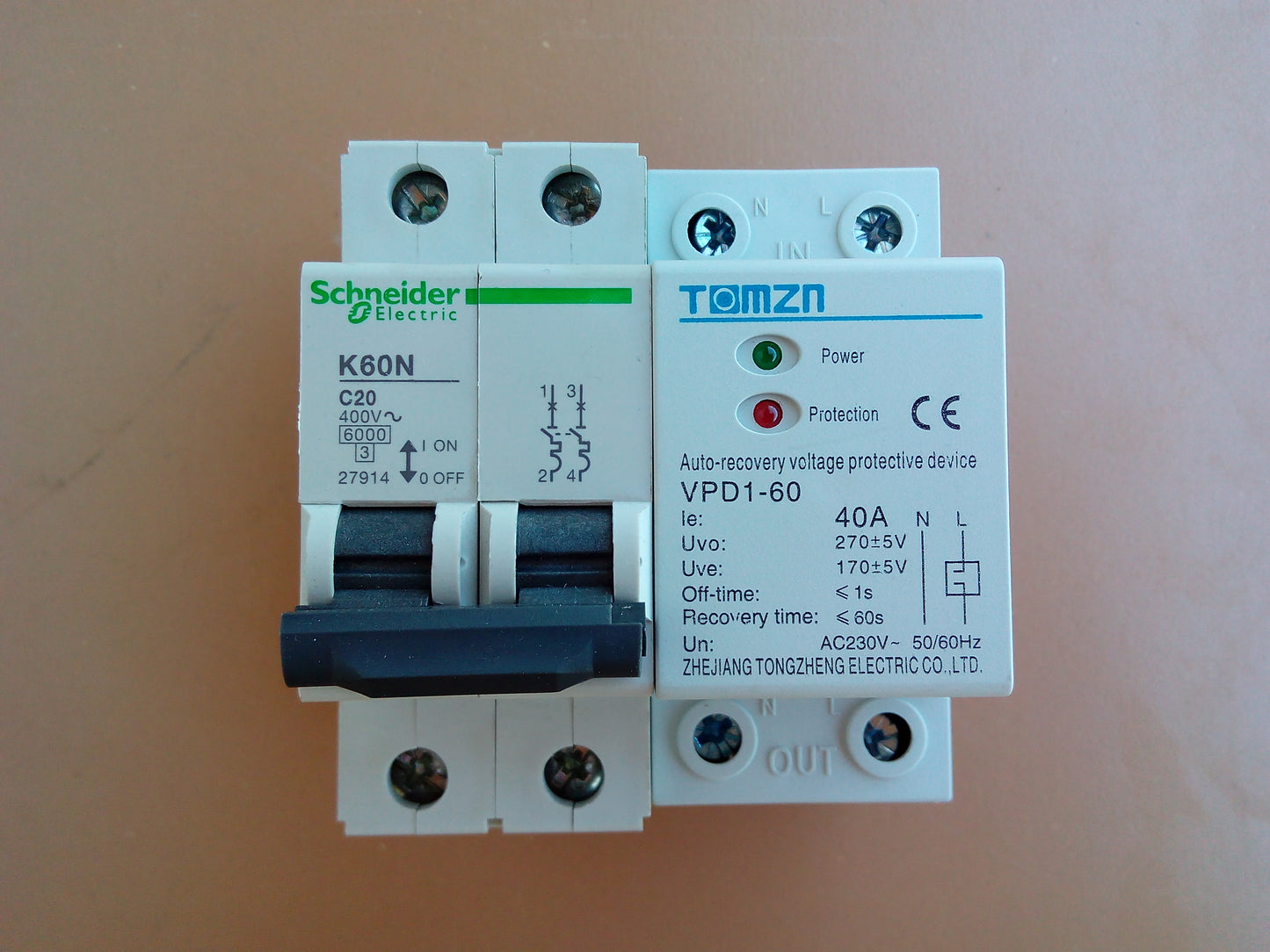 IGA 20A+SOBRETENSIÓN 40A/2P PERMANETES AUTOREARMABLE