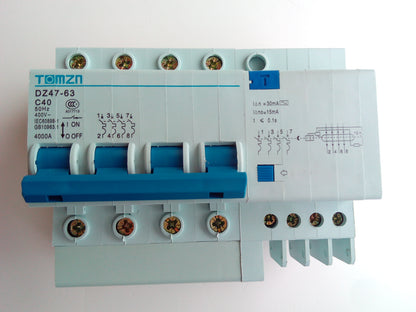 VIGI 0646 C40A/30MA/4P MAGNETOTÉRMICO + DIFERENCIAL