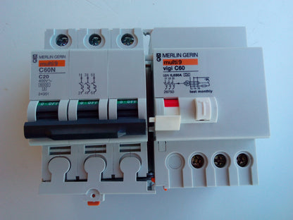 VIGI C20A/30MA/3P PIA + DIFERENCIAL MERLIN GERIN