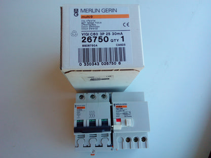 VIGI C20A/30MA/3P PIA + DIFERENCIAL MERLIN GERIN