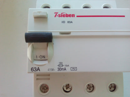 DIFERENCIAL 63A/30MA/0.03A/4P SIEBEN NUEVO