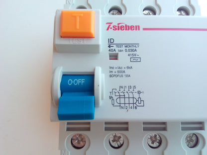 DIFERENCIAL INT. ID 40A/30MA/0.03A/4P SIEBEN