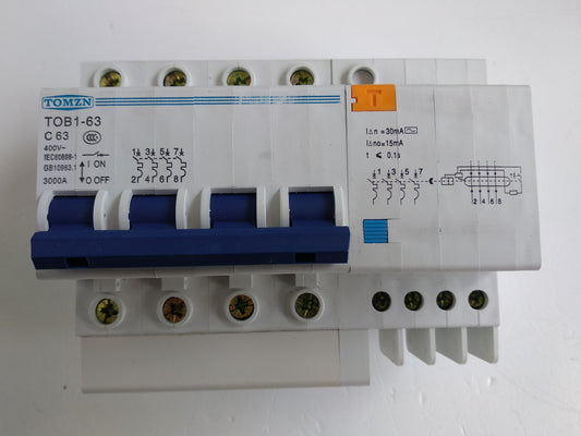 VIGI 0634 C63A/30MA/4P MAGNETOTÉRMICO + DIFERENCIAL