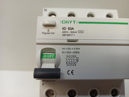 DIFERENCIAL 1171 63A/30MA/0.03A/4P NUEVO