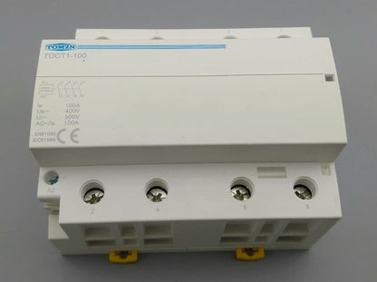 CT 0901 CONTACTOR 100A/4P NO/ABIERTOS TRIFASICO MODULO ANCHO